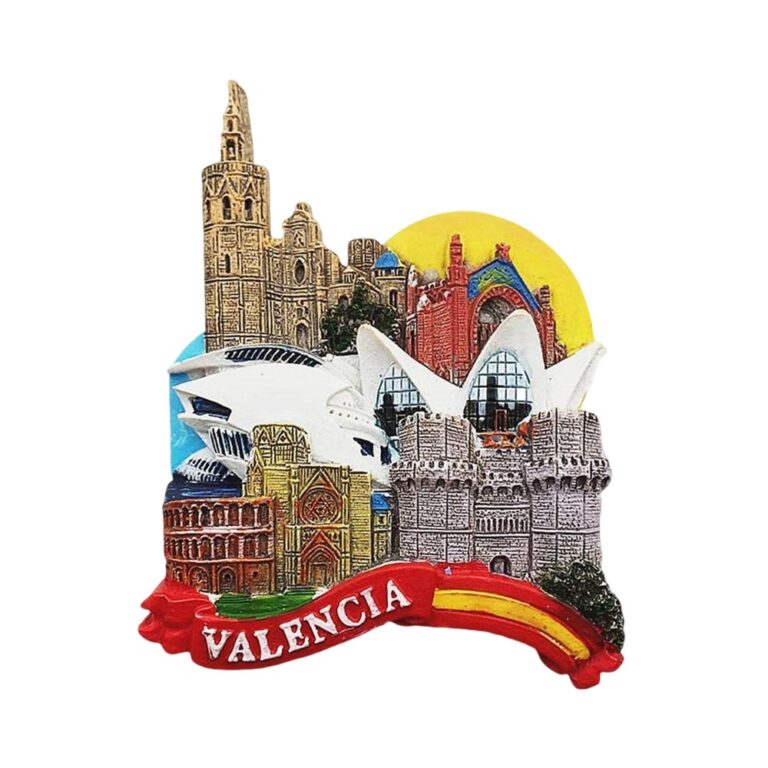 valencia spain fridge magnet – famous city architecture collectible, tourist gift & magnetic kitchen decoration