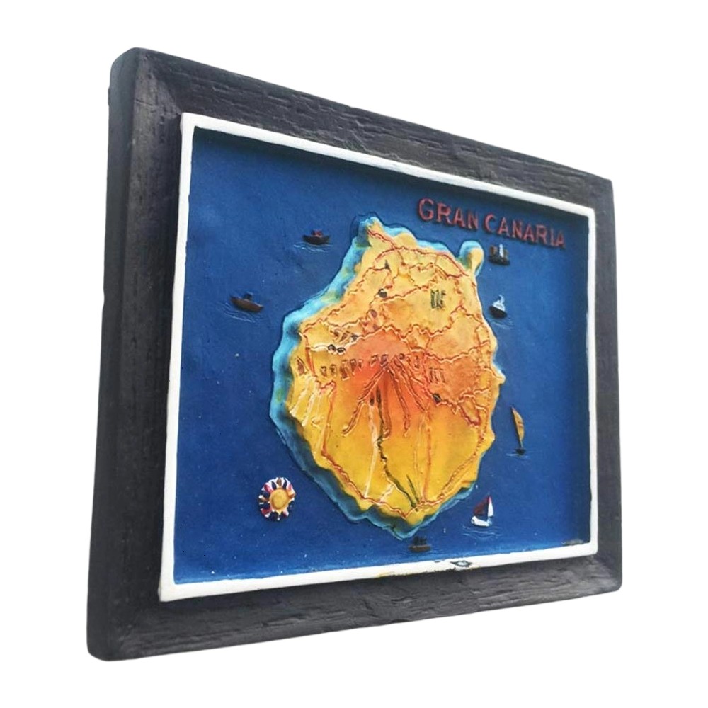 gran canaria spain map fridge magnet – island explorer gift for travelers & office whiteboard accent