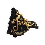 tenerife spain fridge magnet – canary islands souvenir with golden gecko & tropical decor charm