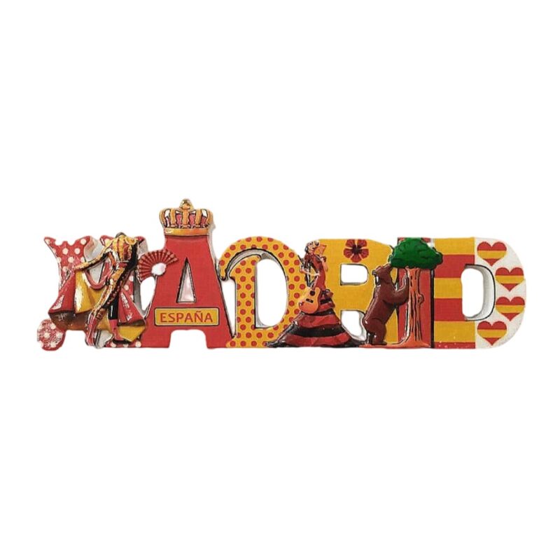 madrid spain fridge magnet españa theme letter art gift for fans & decorative whiteboard accent