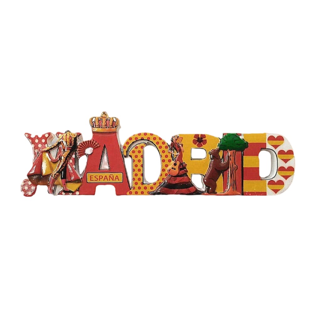 madrid spain fridge magnet españa theme letter art gift for fans & decorative whiteboard accent