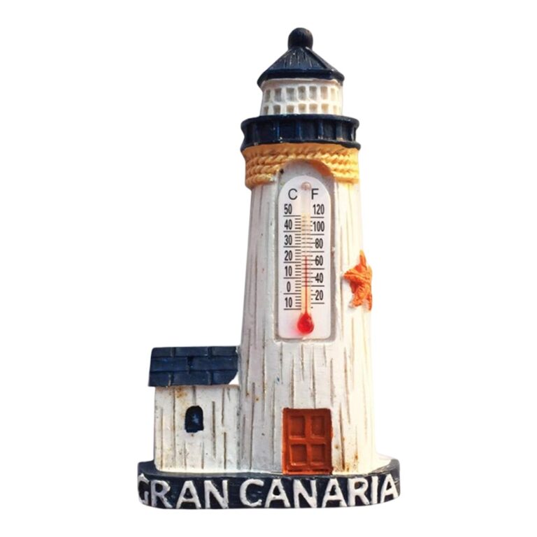 gran canaria spain lighthouse fridge magnet – nautical souvenir gift & functional thermometer decor