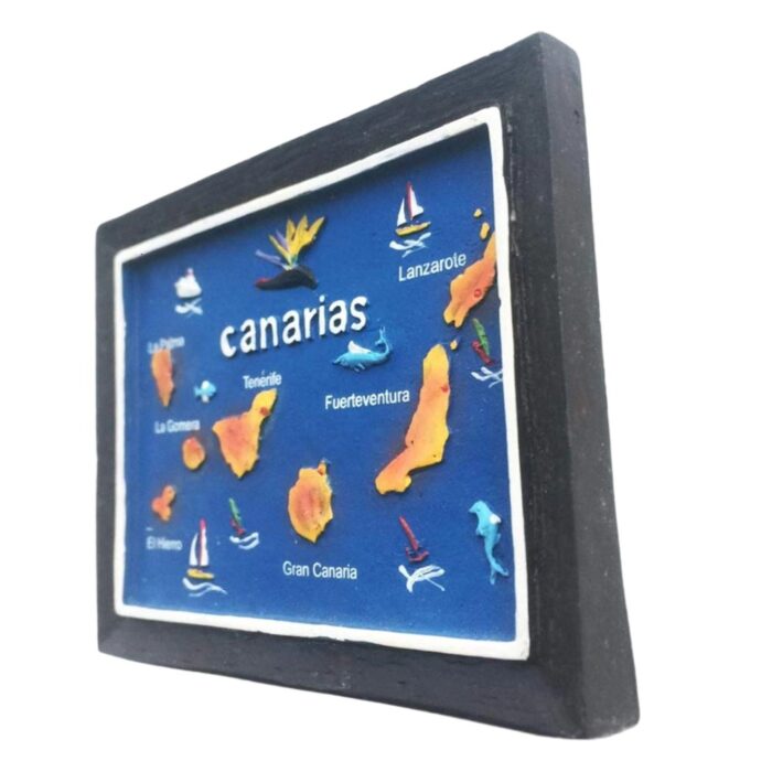 canary islands spain fridge magnet bright island map design gift for ocean travel & magnetic boards