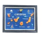 canary islands spain fridge magnet bright island map design gift for ocean travel & magnetic boards