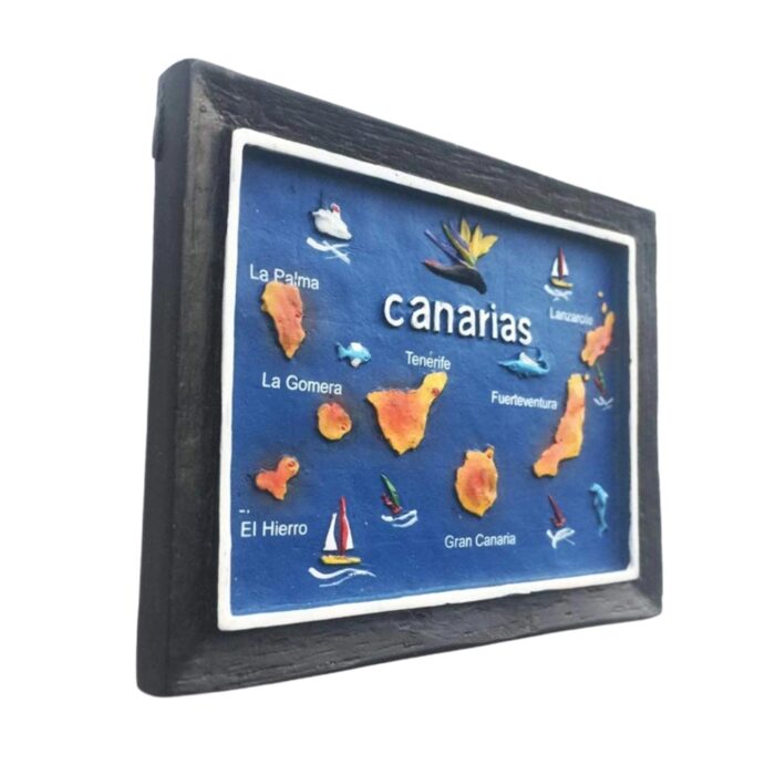 canary islands spain fridge magnet bright island map design gift for ocean travel & magnetic boards