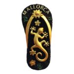 mallorca spain fridge magnet – flip flop gecko design travel keepsake & mediterranean vibes decor