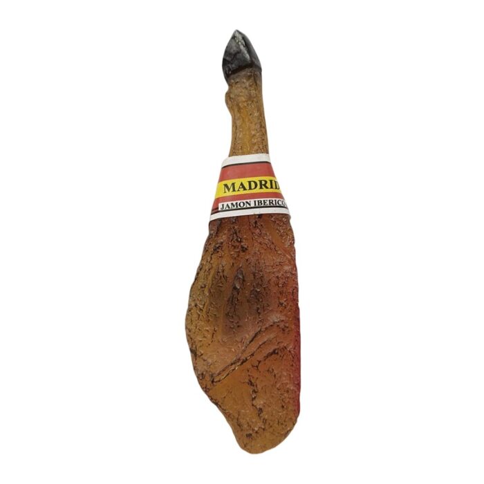 madrid spain fridge magnet iberico ham leg design collectible for food lovers & fridge display