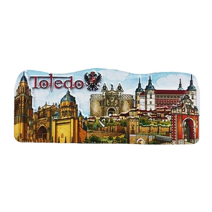 madrid spain cityscape fridge magnet – historic tourist souvenir gift & magnetic art decor for whiteboards