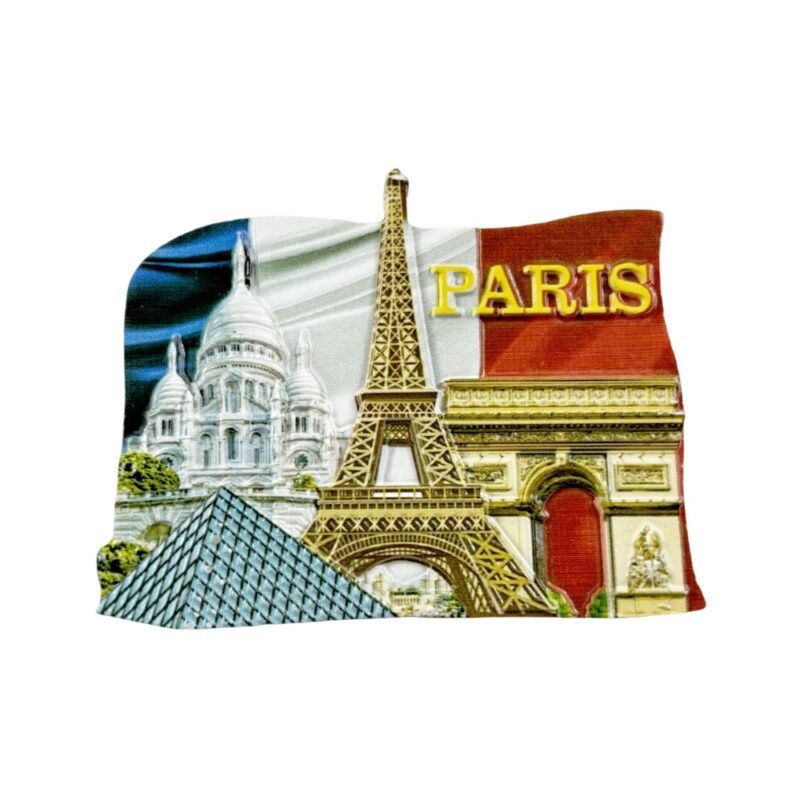 paris france fridge magnet eiffel tower & landmark collection travel souvenir for refrigerator or locker