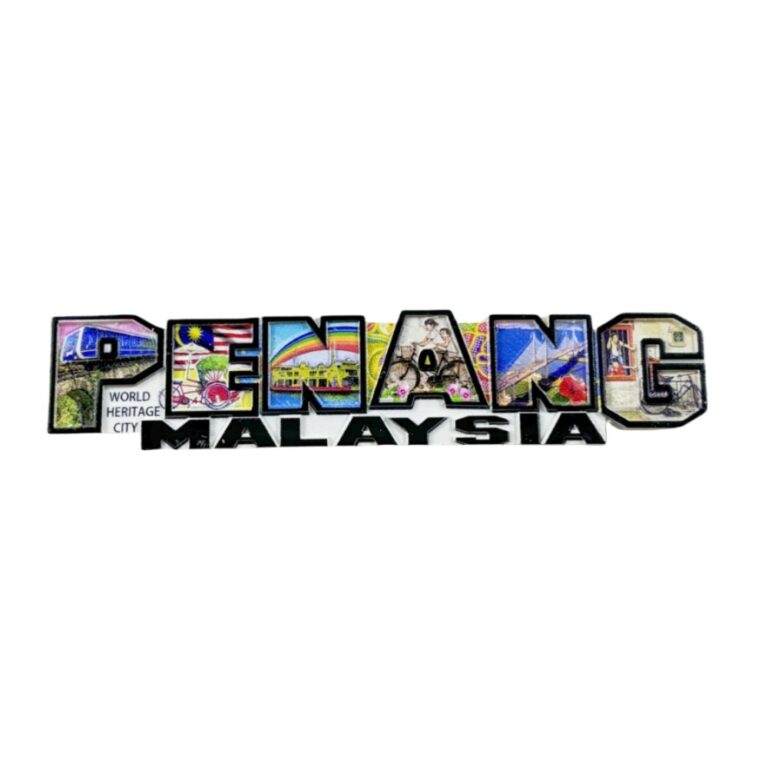 penang malaysia fridge magnet colorful heritage city letters travel souvenir & cultural display decor