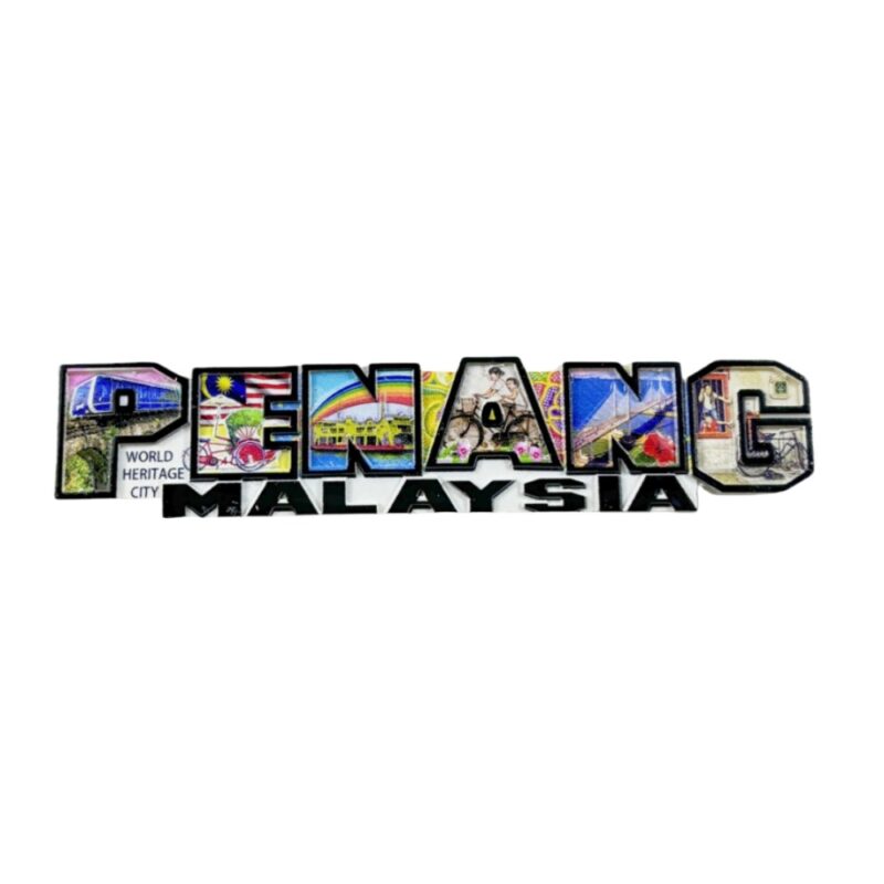 penang malaysia fridge magnet colorful heritage city letters travel souvenir & cultural display decor
