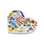 cuba fridge magnet heart shaped caribbean culture icons travel souvenir & retro home decoration