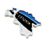 estonia map fridge magnet baltic country outline design travel keepsake & minimalist whiteboard decoration