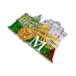 rome italy fridge magnet colosseum & vatican landmarks travel souvenir & classic italian kitchen decor