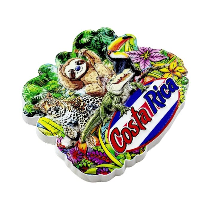 costa rica fridge magnet jungle wildlife animals souvenir gift & tropical nature inspired decor accent