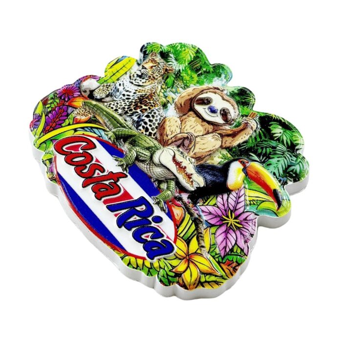 costa rica fridge magnet jungle wildlife animals souvenir gift & tropical nature inspired decor accent