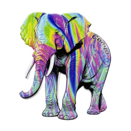 colorful elephant fridge magnet artistic africa inspired animal travel souvenir & vibrant decorative gift