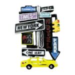 new york city street signs fridge magnet usa yellow taxi travel souvenir & urban landmark collector gift