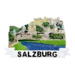 salzburg austria fridge magnet scenic old town view travel souvenir & classical music lovers decor accent