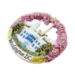 washington dc usa fridge magnet white house and capitol cherry blossom travel gift & patriotic american decor