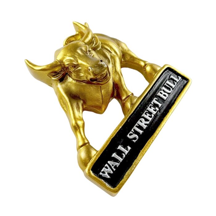 wall street bull fridge magnet golden charging bull nyc souvenir & financial district collector decor