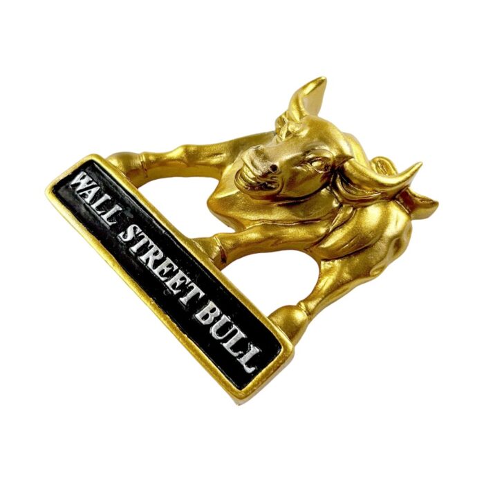 wall street bull fridge magnet golden charging bull nyc souvenir & financial district collector decor