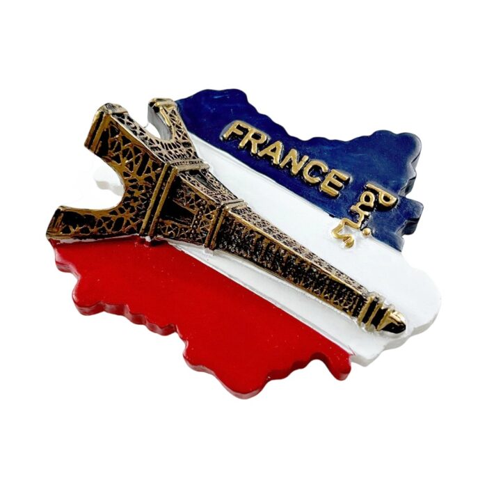paris france fridge magnet eiffel tower and national flag travel gift & romantic city accent