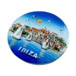 ibiza spain fridge magnet seaside sailing scene travel gift & mediterranean island memory