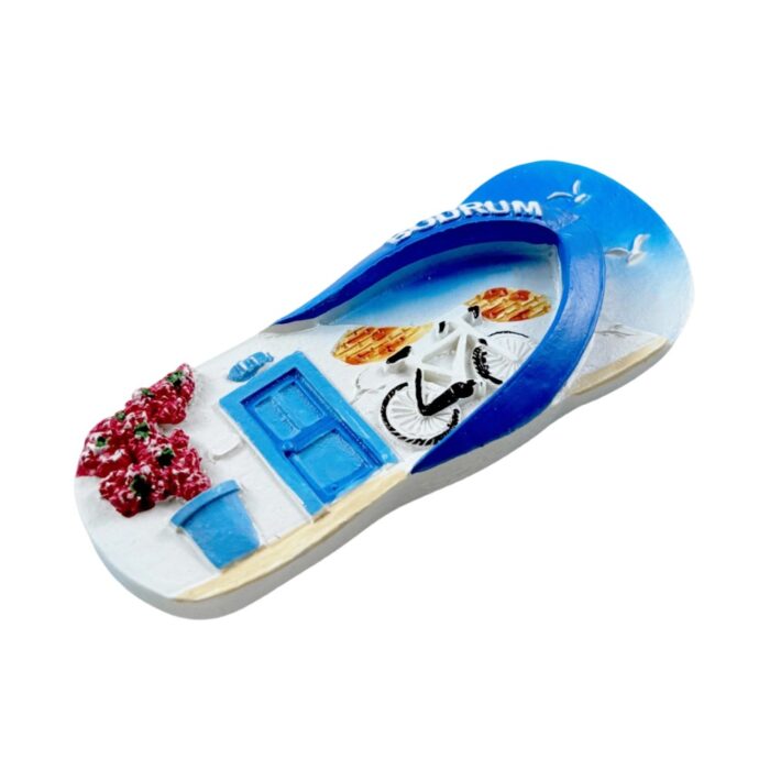 bodrum turkey flip flop shaped fridge magnet coastal holiday souvenir & summer mood decor
