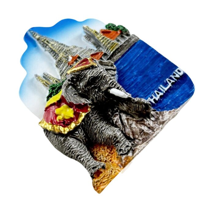 thailand elephant temple fridge magnet exotic asia travel collectible & fridge art display