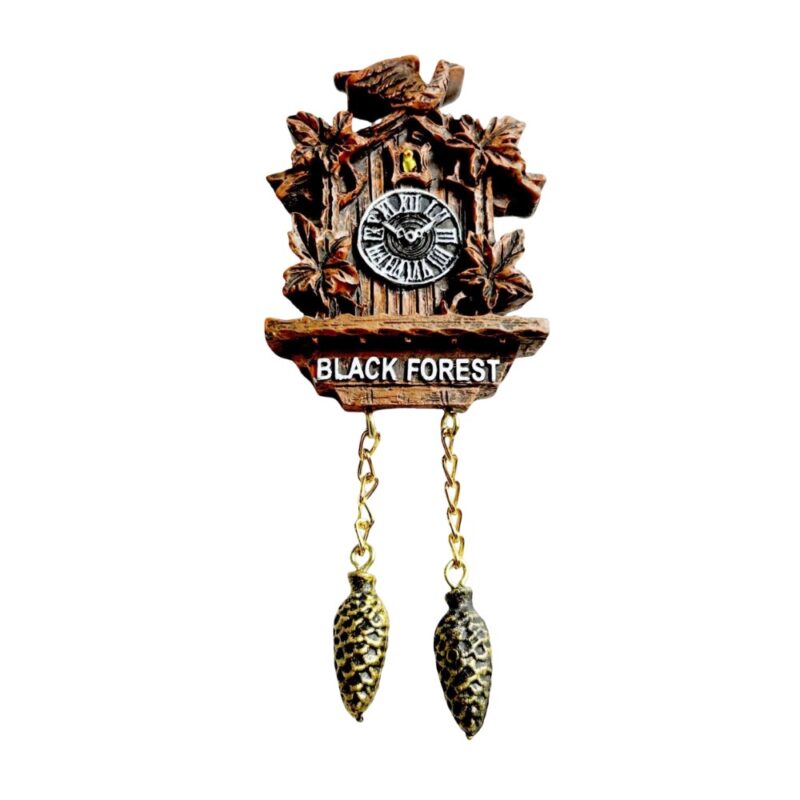 black forest germany cuckoo clock fridge magnet vintage alpine cabin style travel keepsake