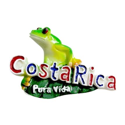 costa rica frog fridge magnet tropical jungle souvenir & pura vida travel gift
