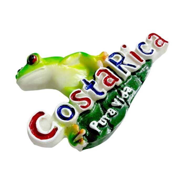 costa rica frog fridge magnet tropical jungle souvenir & pura vida travel gift