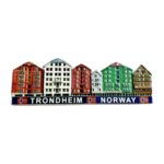 trondheim norway color houses fridge magnet nordic architecture souvenir & scenic whiteboard accent