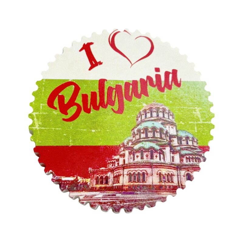 bulgaria fridge magnet – i love bulgaria flag design for refrigerator decoration
