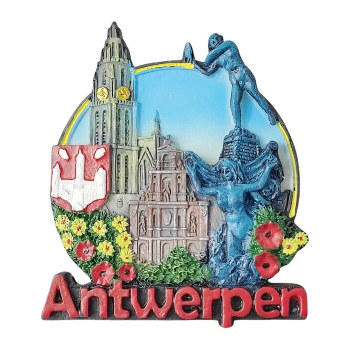 antwerpen belgium landmark fridge magnets | cultural travel souvenir & city decor
