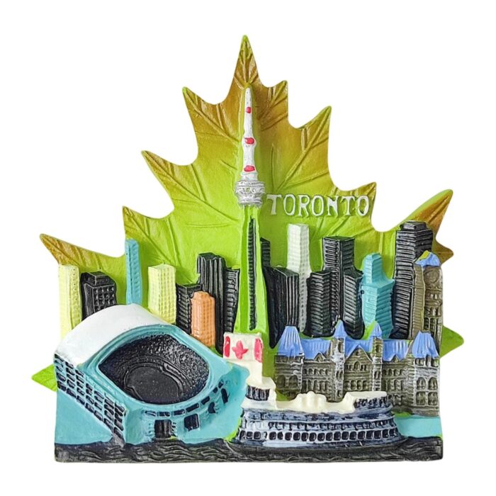 toronto canada skyline fridge magnet maple leaf landmark souvenir for fridge display