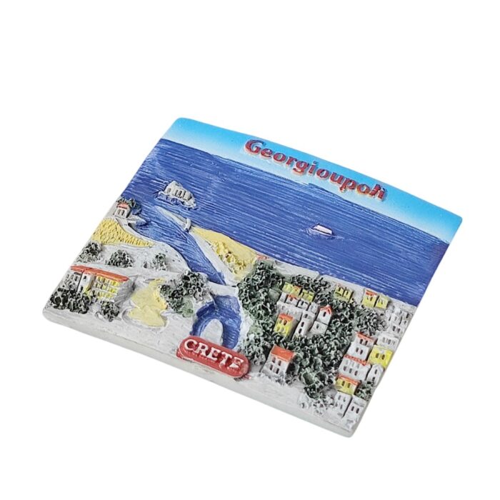 georgioupoli crete greece fridge magnets | coastal map travel souvenir & decor