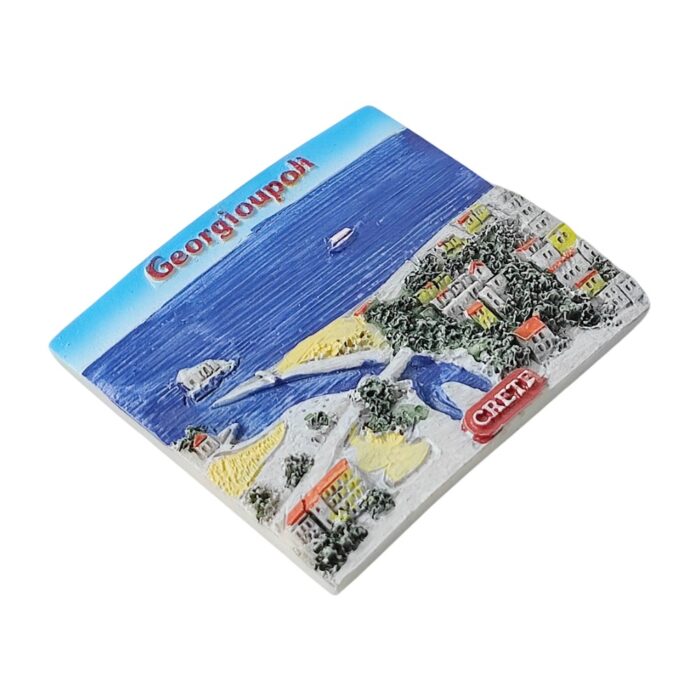 georgioupoli crete greece fridge magnets | coastal map travel souvenir & decor
