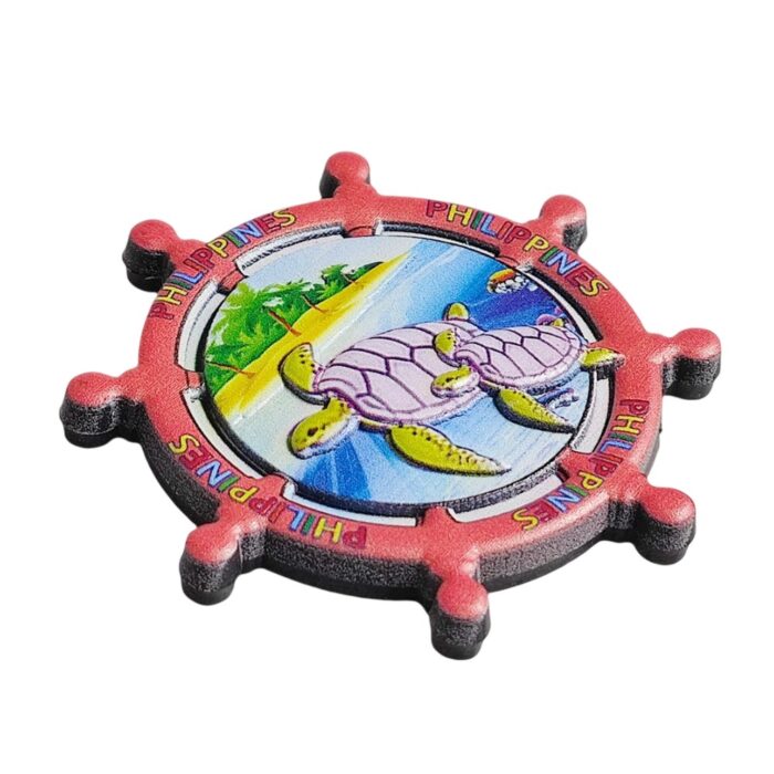 philippines fridge magnets – sea turtle island beach steering wheel design – tropical travel souvenir & locker decor