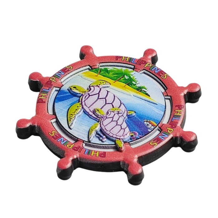 philippines fridge magnets – sea turtle island beach steering wheel design – tropical travel souvenir & locker decor