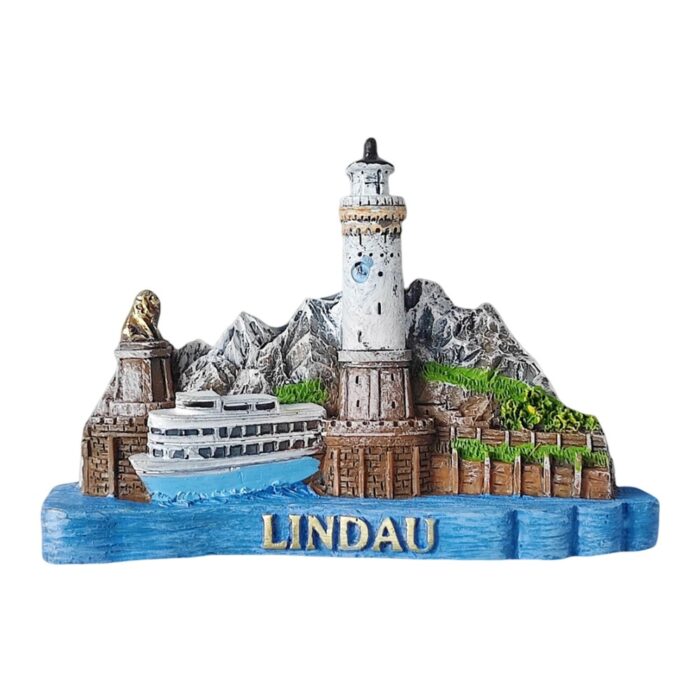 lindau germany fridge magnet – lighthouse & lake constance view travel souvenir for coastal decor