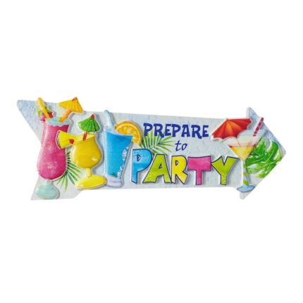 prepare to party fridge magnet – colorful cocktail arrow travel gift for beach house & fun kitchen decor
