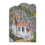 idar oberstein germany fridge magnet – rock church scenic travel souvenir for alpine village lovers
