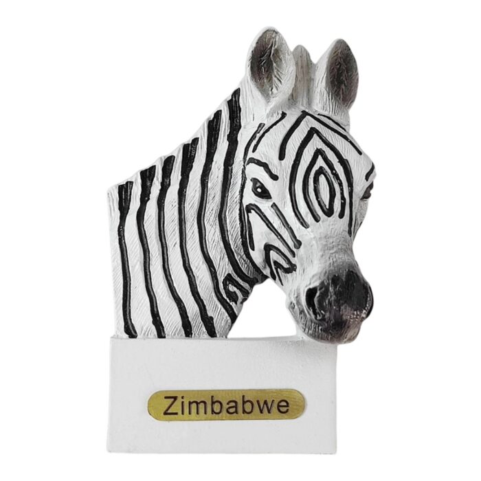 zimbabwe zebra fridge magnet – exotic animal design travel gift & fun whiteboard accent