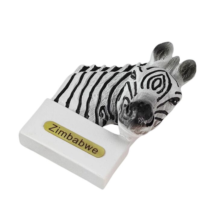 zimbabwe zebra fridge magnet – exotic animal design travel gift & fun whiteboard accent