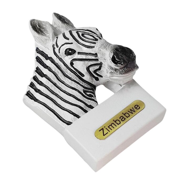 zimbabwe zebra fridge magnet – exotic animal design travel gift & fun whiteboard accent