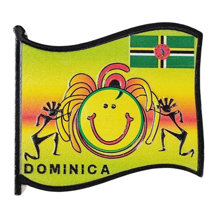 dominica flag fridge magnet caribbean island travel keepsake & cheerful whiteboard decor
