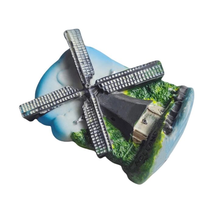 holland windmill fridge magnet – dutch countryside souvenir & rustic kitchen decor