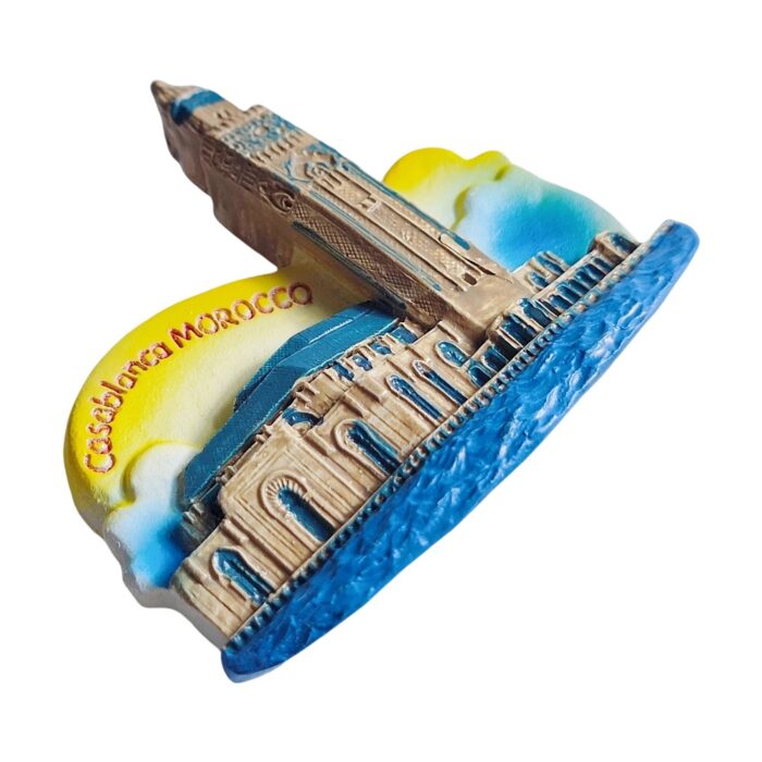 casablanca morocco fridge magnet – hassan ii mosque souvenir & exotic travel decor accent